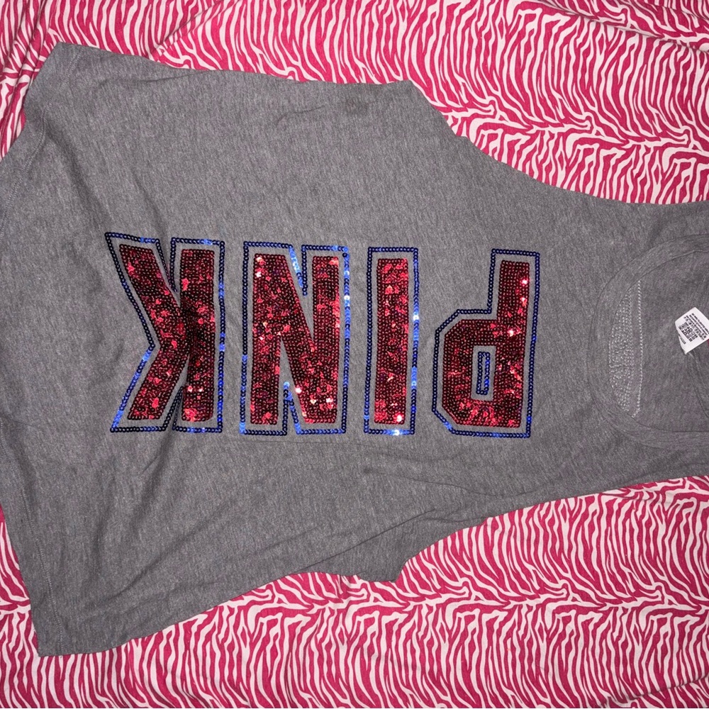 PINK Victoria's Secret Gray Tank Top